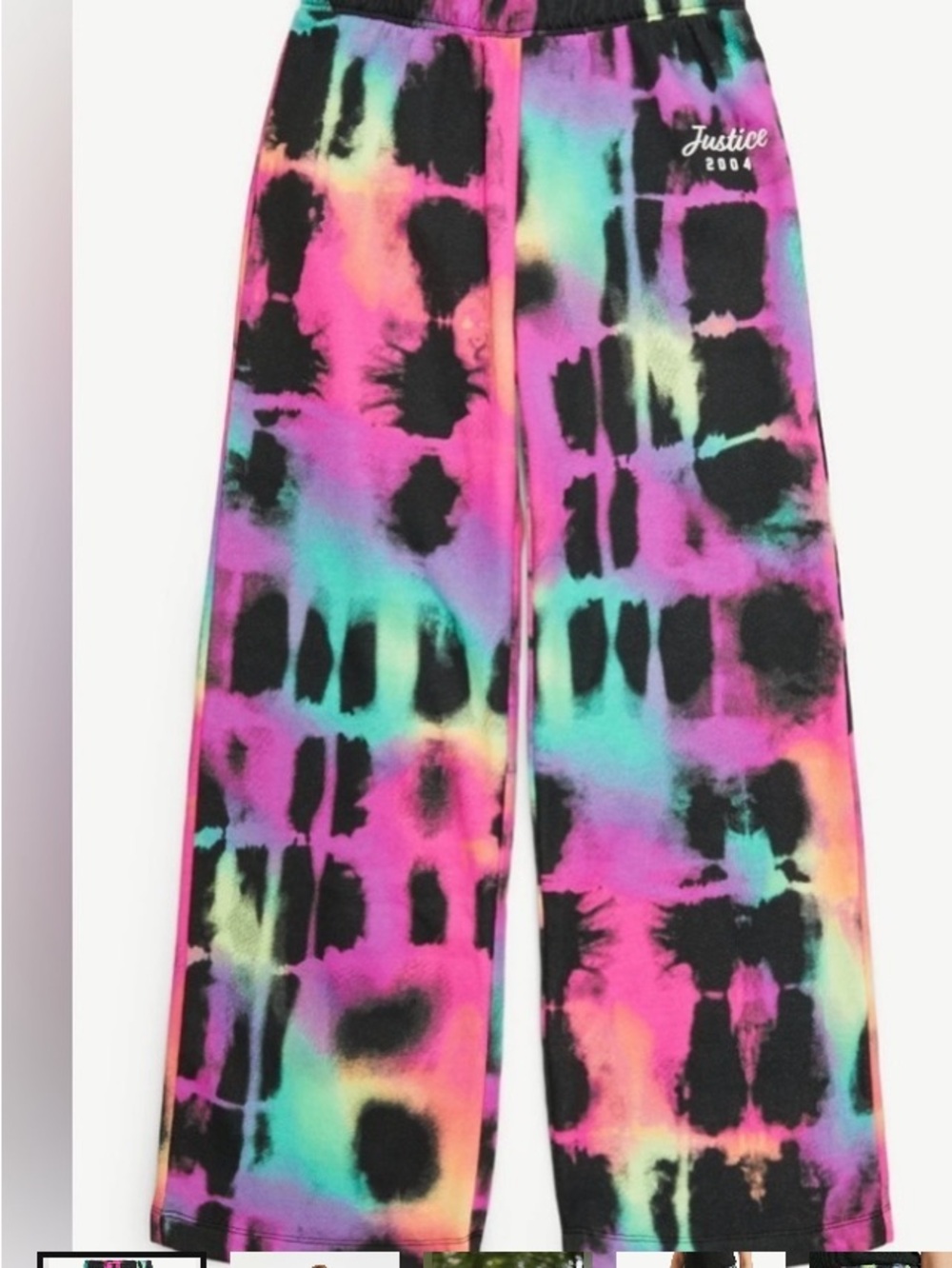 ‘Justice’ Adorable Fleece Wide
Leg Pants Multicolor Elastic Waist Sz Sm (7/8) - Picture 7 of 8
